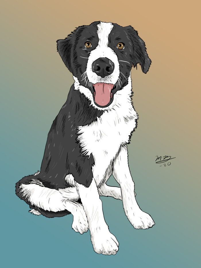 Dog Pet Portrait | Black Snow Comics